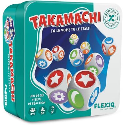 Asmodee FlexiQ Takamachi Giochi da tavolo Giochi di atmosfera e osservazione Gioco famiglia e bambini dai 5 anni in su, 2-4 giocatori, versione francese Asmodee FlexiQ Takamachi Giochi da tavolo Giochi di atmosfera e osservazione Gioco famiglia e bambini dai 5 anni in su, 2-4 giocatori, versione francese