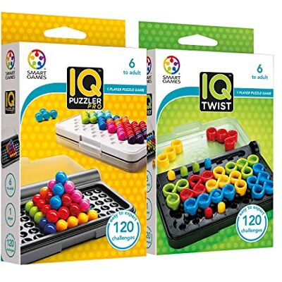 Ludilo Smart Games IQ Pro + IQ Twist Giochi Da Tavolo per Bambini 6 Anni O Più Puzzle Gioco Da Tavolo Ludilo Smart Games IQ Pro + IQ Twist Giochi Da Tavolo per Bambini 6 Anni O Più Puzzle Gioco Da Tavolo