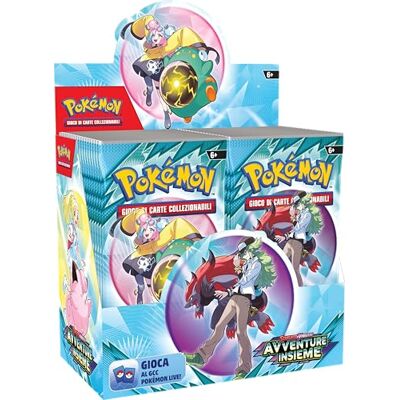 Pokémon GCC: Espositore di buste dell’espansione Scarlatto e Violetto Avventure Insieme, contiene 36 buste di espansione, edizione in italiano. Pokémon GCC: Espositore di buste dell’espansione Scarlatto e Violetto Avventure Insieme, contiene 36 buste di espansione, edizione in italiano.