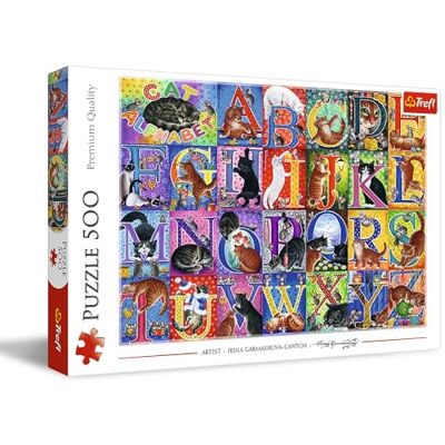 Trefl L'Alfabeto dei Gatti Puzzle 500 Pezzi Puzzle Fai da te con Animali, Collage Artistico, Intrattenimento Creativo, Puzzle Classico per Adulti e Bambini dai 10 anni Trefl L'Alfabeto dei Gatti Puzzle 500 Pezzi Puzzle Fai da te con Animali, Collage Artistico, Intrattenimento Creativo, Puzzle Classico per Adulti e Bambini dai 10 anni
