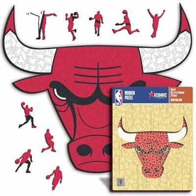 Puzzle Logo NBA Chicago Bulls in Legno - Grande (500 pezzi) Puzzle Logo NBA Chicago Bulls in Legno - Grande (500 pezzi)