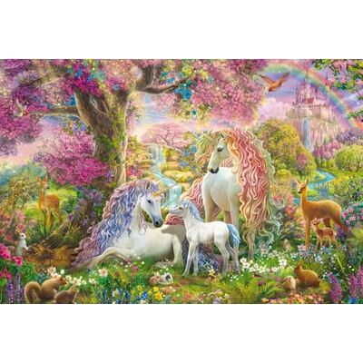 Schmidt Spiele -Puzzle per Bambini, Motivo: Famiglia di unicorni nella Foresta di Fiori, 150 Pezzi, Multicolore, Schmidt Spiele -Puzzle per Bambini, Motivo: Famiglia di unicorni nella Foresta di Fiori, 150 Pezzi, Multicolore,