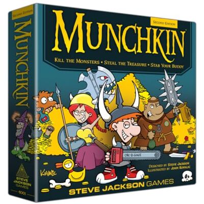 Jackson Munchkin Deluxe Second Edition Gioco di Carte Classico gioco di carte di mostri nella Second Edition. Gioco per 3-6 giocatori, da 14+ anni, 60-120 min. Jackson Munchkin Deluxe Second Edition Gioco di Carte Classico gioco di carte di mostri nella Second Edition. Gioco per 3-6 giocatori, da 14+ anni, 60-120 min.