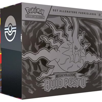 Pokémon : set Allenatore Fuoriclasse dell’espansione Megaevoluzione Buio Pesto del GCC (1 carta promozionale a figura intera, 9 buste di espansione e accessori premium), Edizione in Italiano Pokémon : set Allenatore Fuoriclasse dell’espansione Megaevoluzione Buio Pesto del GCC (1 carta promozionale a figura intera, 9 buste di espansione e accessori premium), Edizione in Italiano