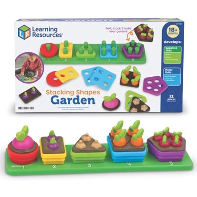 Learning Resources Giardino Forme Impilabili – 21 pezzi per conteggio e forme Learning Resources Giardino Forme Impilabili – 21 pezzi per conteggio e forme
