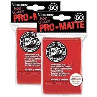 Ultra Pro Pro-Matte (100 Count) Red Deck Protector Sleeves Magic The Gathering by Ultra Pro Pro-Matte (100 Count) Red Deck Protector Sleeves Magic The Gathering by
