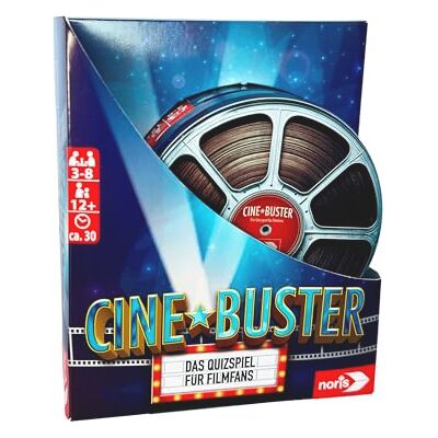 noris Cine Buster Gioco a Quiz per Gli Appassionati di Film (Gioco a Partire dai 12 Anni) – Quiz per Film, Serie e TV per 3-8 Giocatori, Circa 30 Minuti noris Cine Buster Gioco a Quiz per Gli Appassionati di Film (Gioco a Partire dai 12 Anni) – Quiz per Film, Serie e TV per 3-8 Giocatori, Circa 30 Minuti