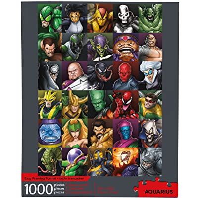 AQUARIUS Marvel Villains Collage 1000 Piece Jigsaw Puzzle AQUARIUS Marvel Villains Collage 1000 Piece Jigsaw Puzzle