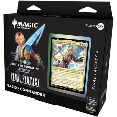 Magic: The Gathering Mazzo Commander di FINAL FANTASY X Blitz di Segnalini (mazzo da 100 carte, Collector Booster Sample Pack da 2 carte + accessori) (Versione Italiana) Magic: The Gathering Mazzo Commander di FINAL FANTASY X Blitz di Segnalini (mazzo da 100 carte, Collector Booster Sample Pack da 2 carte + accessori) (Versione Italiana)