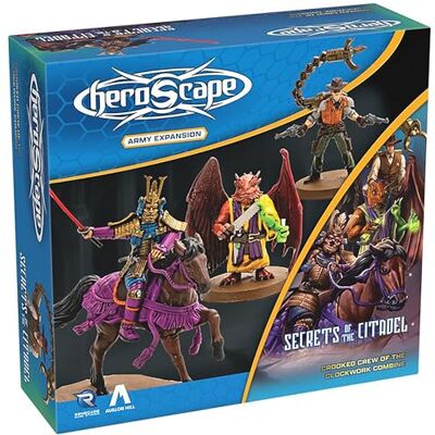 Renegade Game Studios Heroscape Crooked Crew of the Clockwork Combine Espansione Richiede gioco base Heroscape. Aggiunge 3 miniature dettagliate, carte e 1 Glifo Tesoro. 14+ anni. Renegade Game Studios Heroscape Crooked Crew of the Clockwork Combine Espansione Richiede gioco base Heroscape. Aggiunge 3 miniature dettagliate, carte e 1 Glifo Tesoro. 14+ anni.