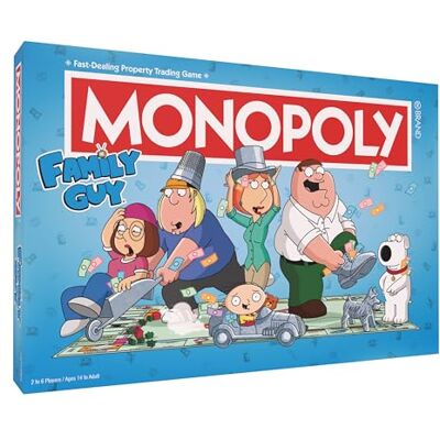 USAopoly Monopoly: Family Guy Board Game, Featuring Banana Brian, Giant Chicken, Rupert and More, Buy, Sell, Trade Quahog’s Locations from McBurgertown to Wild West Ranch, Officially Licensed Family Guy Game USAopoly Monopoly: Family Guy Board Game, Featuring Banana Brian, Giant Chicken, Rupert and More, Buy, Sell, Trade Quahog’s Locations from McBurgertown to Wild West Ranch, Officially Licensed Family Guy Game
