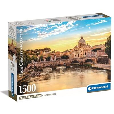 Clementoni Puzzle Collection Rome 1500 Pezzi Puzzle Adulti, Poster Incluso, Puzzle Città, Divertimento Per Adulti, Made In Italy, Clementoni Puzzle Collection Rome 1500 Pezzi Puzzle Adulti, Poster Incluso, Puzzle Città, Divertimento Per Adulti, Made In Italy,