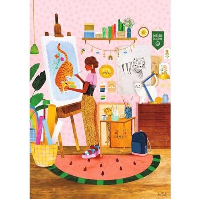 Nathan Puzzle da 1500 pezzi Studio d'artista Laura Lhuillier Adulti e bambini dai 14 anni Puzzle di alta qualità Artist Collection Nathan Puzzle da 1500 pezzi Studio d'artista Laura Lhuillier Adulti e bambini dai 14 anni Puzzle di alta qualità Artist Collection