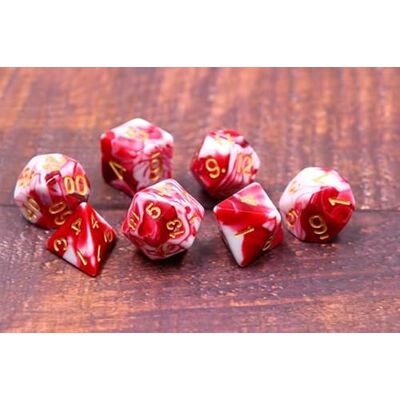 Rio Set di 7 dadi multiformato Cherry Cream Rio Set di 7 dadi multiformato Cherry Cream
