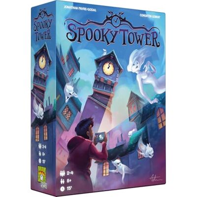 Asmodee Spooky Tower Riposo Produzione Gioco da tavolo cooperativo, gioco facile da imparare per tutta la famiglia da 8 anni per 2 a 4 giocatori, versione francese Asmodee Spooky Tower Riposo Produzione Gioco da tavolo cooperativo, gioco facile da imparare per tutta la famiglia da 8 anni per 2 a 4 giocatori, versione francese