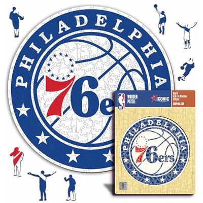 Iconic Puzzles Philadelphia 76ers, Logo, Puzzle di Legno con licenza ufficiale NBA, 100% sostenibile, regalo per adulti e bambini, taglia L, 500 Pz Iconic Puzzles Philadelphia 76ers, Logo, Puzzle di Legno con licenza ufficiale NBA, 100% sostenibile, regalo per adulti e bambini, taglia L, 500 Pz