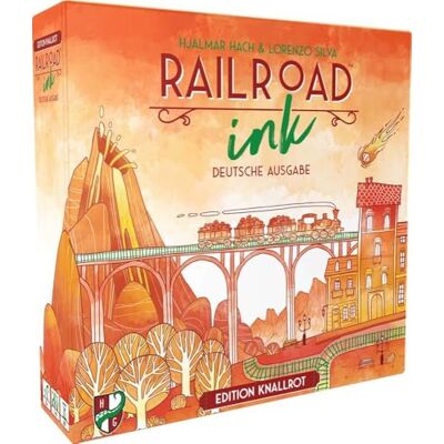 Horrible Guild HR013 - Railroad Ink: Knallrot - Gioco di dadi - 1-6 giocatori - Da 8 anni in su - Gioco da tavolo Horrible Guild HR013 - Railroad Ink: Knallrot - Gioco di dadi - 1-6 giocatori - Da 8 anni in su - Gioco da tavolo