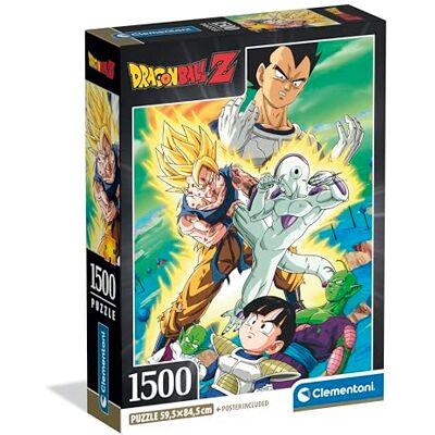 Clementoni Puzzle 1500 Pezzi per Adulti e Ragazzi, Illustrazione Dragon Ball con Poster Incluso, dalla Serie Anime, Compact Box, Idea Regalo Uomo e Donna, Made in Italy, 59,5x84,5 cm, Clementoni Puzzle 1500 Pezzi per Adulti e Ragazzi, Illustrazione Dragon Ball con Poster Incluso, dalla Serie Anime, Compact Box, Idea Regalo Uomo e Donna, Made in Italy, 59,5x84,5 cm,