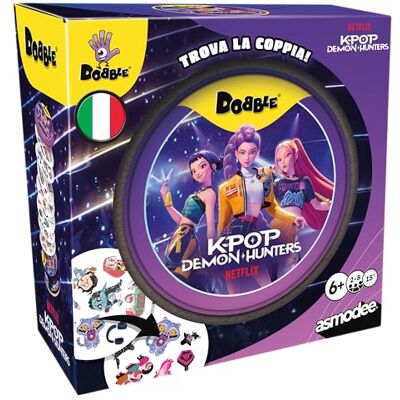 Asmodee – DOBBLE KPOP DEMON HUNTERS – Gioco da Tavolo Rapido e Divertente per Famiglie, Bambini e Amici – Carte da Gioco da Viaggio – Idea Regalo – 2-8 Giocatori – 6+ Anni – Edizione in Italiano Asmodee – DOBBLE KPOP DEMON HUNTERS – Gioco da Tavolo Rapido e Divertente per Famiglie, Bambini e Amici – Carte da Gioco da Viaggio – Idea Regalo – 2-8 Giocatori – 6+ Anni – Edizione in Italiano