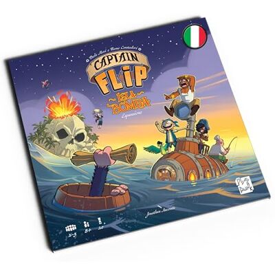 Asmodee – CAPTAIN FLIP: ISLA BOMBA – ESPANSIONE del Gioco Base – Salpa Alla Ricerca di Isla Bomba – Gioco da Tavolo Strategico per Famiglia e Amici – 2-5 Giocatori – 8+ Anni – Edizione in Italiano Asmodee – CAPTAIN FLIP: ISLA BOMBA – ESPANSIONE del Gioco Base – Salpa Alla Ricerca di Isla Bomba – Gioco da Tavolo Strategico per Famiglia e Amici – 2-5 Giocatori – 8+ Anni – Edizione in Italiano
