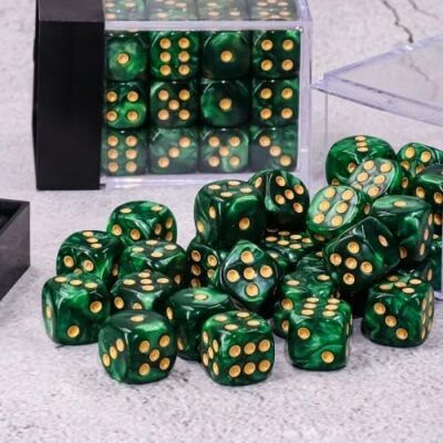 Rio -Dadi a 6 lati – Lotto di 36 – Verde Rio -Dadi a 6 lati – Lotto di 36 – Verde