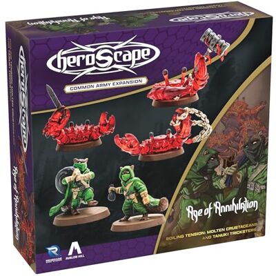 Renegade Game Studios Heroscape BT Molten Crustaceans & Tanuki Trickster Espansione per Gioco di Miniature 2–4 Giocatori 60–120 Minuti Renegade Game Studios Heroscape BT Molten Crustaceans & Tanuki Trickster Espansione per Gioco di Miniature 2–4 Giocatori 60–120 Minuti