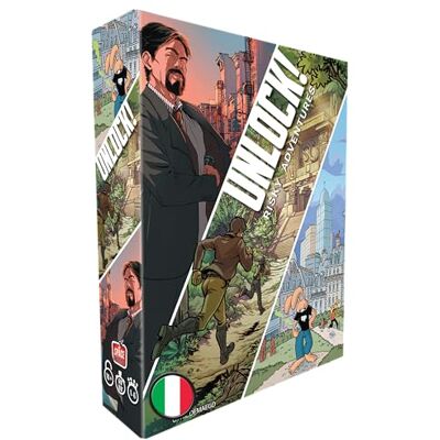 Asmodee Unlock! Risky Adventures, Gioco da Tavolo di Enigmi, 10+ Anni, 1-6 Giocatori, Edizione in Italiano Asmodee Unlock! Risky Adventures, Gioco da Tavolo di Enigmi, 10+ Anni, 1-6 Giocatori, Edizione in Italiano