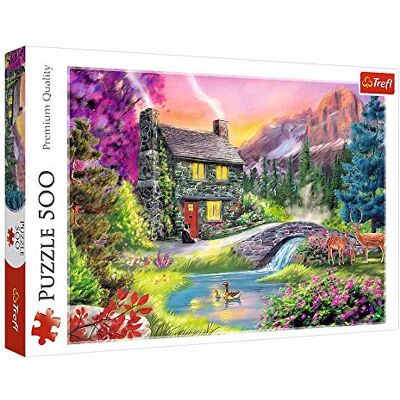 Trefl , Puzzle, Idillio di montagna, 500 Elementi, Qualità Premium, per adulti e Bambini dai 10 anni Trefl , Puzzle, Idillio di montagna, 500 Elementi, Qualità Premium, per adulti e Bambini dai 10 anni
