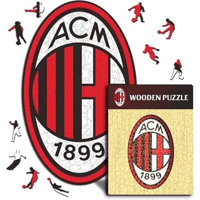 ICONIC Puzzles - Logo del Milan - Puzzle di Legno L - Regalo di Calcio ICONIC Puzzles - Logo del Milan - Puzzle di Legno L - Regalo di Calcio
