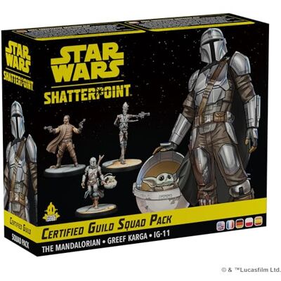 Shick, Will Atomic Mass Games Star Wars Shatterpoint Certified Guild Squad Pack Miniatures Expansion for Star Wars Shatterpoint Skirmish Game Featuring The Mandalorian Greef Karga And IG-11 2 Players Shick, Will Atomic Mass Games Star Wars Shatterpoint Certified Guild Squad Pack Miniatures Expansion for Star Wars Shatterpoint Skirmish Game Featuring The Mandalorian Greef Karga And IG-11 2 Players