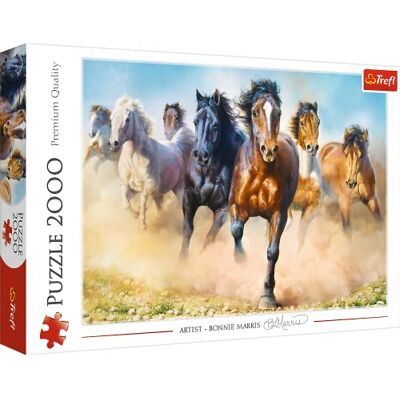 Trefl , Puzzle, Mandria di cavalli al galoppo, 2000 Elementi, Qualità Premium, per adulti e Bambini dai 12 anni Trefl , Puzzle, Mandria di cavalli al galoppo, 2000 Elementi, Qualità Premium, per adulti e Bambini dai 12 anni