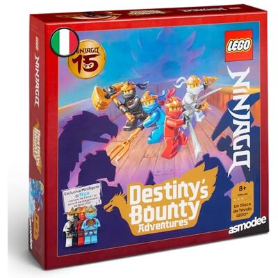 Asmodee – LEGO NINJAGO: DESTINY'S BOUNTY ADVENTURES – Gioco da Tavolo Ufficiale LEGO – Gioco di Avventura Cooperativo per Famiglie e Amici – 2-4 Giocatori – 8+ Anni – Ed. in Italiano Asmodee – LEGO NINJAGO: DESTINY'S BOUNTY ADVENTURES – Gioco da Tavolo Ufficiale LEGO – Gioco di Avventura Cooperativo per Famiglie e Amici – 2-4 Giocatori – 8+ Anni – Ed. in Italiano