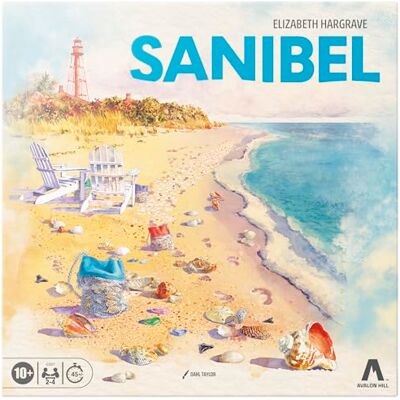 Avalon Hill Sanibel, Gioco da tavolo progettato da Elizabeth Hargrave Gioco di posizionamento delle tessere di conchiglie da 10 Anni 2 a 4 Giocatori 45 Min. — Giochi in Famiglia Versione francese Avalon Hill Sanibel, Gioco da tavolo progettato da Elizabeth Hargrave Gioco di posizionamento delle tessere di conchiglie da 10 Anni 2 a 4 Giocatori 45 Min. — Giochi in Famiglia Versione francese