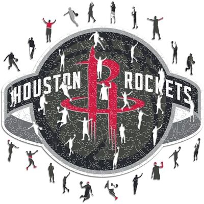 Puzzle logo dei Houston Rockets NBA in legno - Regalo per tifosi Puzzle logo dei Houston Rockets NBA in legno - Regalo per tifosi