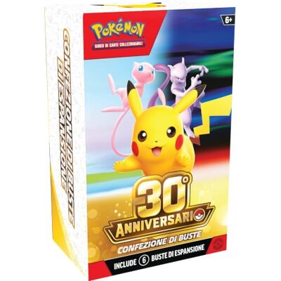 Pokémon : confezione di buste dell’espansione 30° Anniversario del GCC (6 buste di espansione), Edizione in Italiano Pokémon : confezione di buste dell’espansione 30° Anniversario del GCC (6 buste di espansione), Edizione in Italiano