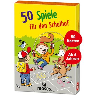 moses . 50 Giochi per Il Cortile della Scuola, Set di Carte Senza Tempo con Classici di Gioco per Bambini, Inizio della Scuola o Compleanno dei Bambini, a Partire dai 6 Anni in su moses . 50 Giochi per Il Cortile della Scuola, Set di Carte Senza Tempo con Classici di Gioco per Bambini, Inizio della Scuola o Compleanno dei Bambini, a Partire dai 6 Anni in su