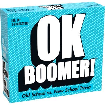 Goliath OK BOOMER! Gioco Di Carte Dai 14 Anni, Giochi per la Famiglia, Adatto Anche Agli Adulti Old School vs. New School,Trivia Carte da Gioco, Domande per 2 Generazioni Goliath OK BOOMER! Gioco Di Carte Dai 14 Anni, Giochi per la Famiglia, Adatto Anche Agli Adulti Old School vs. New School,Trivia Carte da Gioco, Domande per 2 Generazioni