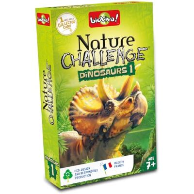 Bioviva Sfide Natura Dinosauri V1 Carte 7+ Versione Inglese Battaglia Tema Dinos – Da 7 anni – 2 a 6 giocatori – Made in France – Include 1 carta da collezione Bioviva Sfide Natura Dinosauri V1 Carte 7+ Versione Inglese Battaglia Tema Dinos – Da 7 anni – 2 a 6 giocatori – Made in France – Include 1 carta da collezione