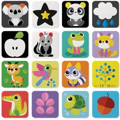 Chicco Gioco Memo Evolutivo Montessori 1 anno +, Gioco di Memoria con 36 Carte, 18 Coppie Alto Contrasto e Colori, Stimola Vista, Osservazione e Concentrazione, gioco di memoria Chicco Gioco Memo Evolutivo Montessori 1 anno +, Gioco di Memoria con 36 Carte, 18 Coppie Alto Contrasto e Colori, Stimola Vista, Osservazione e Concentrazione, gioco di memoria