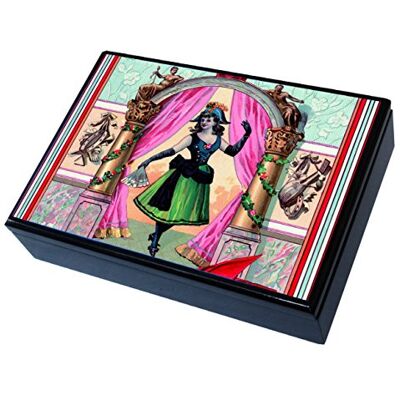 Modiano Scatola Legno 2 Mazzi Donna Spagnola, Modiano Scatola Legno 2 Mazzi Donna Spagnola,
