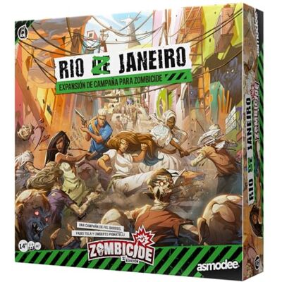 Asmodee Zombicide 2a edizione: Rio Z Janeiro, espansione della campagna con 10 missioni e zombi di carnevale, 6 nuovi sopravvissuti, a partire dai 14 anni, da 1 a 6 giocatori, 60 minuti, spagnolo Asmodee Zombicide 2a edizione: Rio Z Janeiro, espansione della campagna con 10 missioni e zombi di carnevale, 6 nuovi sopravvissuti, a partire dai 14 anni, da 1 a 6 giocatori, 60 minuti, spagnolo