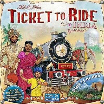 Asmodee – TICKET TO RIDE: ESPANSIONE INDIA E SVIZZERA – Espansione Gioco da Tavolo Ticket to Ride o Ticket to Ride Europa – 2-4 Giocatori – 8+ Anni – Edizione Multilingua (Italiano Incluso) Asmodee – TICKET TO RIDE: ESPANSIONE INDIA E SVIZZERA – Espansione Gioco da Tavolo Ticket to Ride o Ticket to Ride Europa – 2-4 Giocatori – 8+ Anni – Edizione Multilingua (Italiano Incluso)
