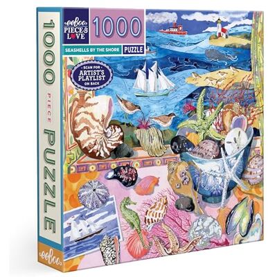 eeBoo Conchiglie Sulla Riva-Puzzle Adulto 1000 Pezzi in Cartone-Dimensioni x 58,5 cm, eeBoo Conchiglie Sulla Riva-Puzzle Adulto 1000 Pezzi in Cartone-Dimensioni x 58,5 cm,