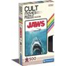 Clementoni Cult Movies Jaws 500 pezzi Made in Italy, puzzle adulti 500 pezzi, puzzle film famosi, puzzle film cult, divertimento per adulti, Multicolore