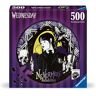 Ravensburger Puzzle Rotondo Mercoledì Addams, Round Puzzle 500 Pezzi, Idea regalo, per Lei o Lui, Puzzle Adulti