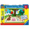 Ravensburger George Puzzle, 2 x 12 Pezzi,