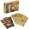 Bestmaple Trump Mazzo di carte in oro rosa, carte da gioco dorate, carte da gioco impermeabili, per feste e giochi (trimp)