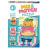 Ravensburger Puzzle, Mostri Divertenti, Linea Mix & Match, Puzzle per Bambini, Età Raccomandata 4+, Stampa di Qualità, 0 9