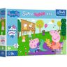 Trefl 60 XXL Super Shape-Forme Pazze, Pezzi Grandi, Da Colorare Con I Personaggi Delle Fiabe, Dai 4 Anni in Su Puzzle, Colore Peppa Pig, Gioca Con Il Fratello,