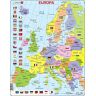 Larsen K2 Mappa politica dell'Europa, edizione Italiano, Puzzle Incorniciato con 48 pezzi